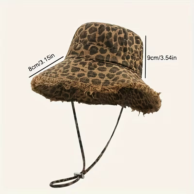 Panamá com estampa leopardo
