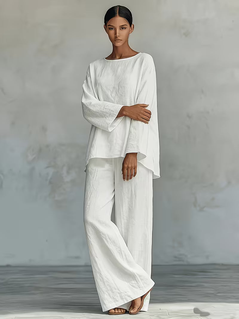 Conjunto leve calças e blusa
