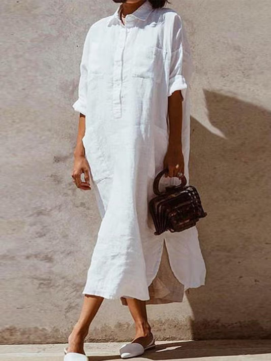 Vestido camiseiro oversized