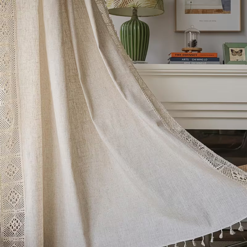Curtain with tassels