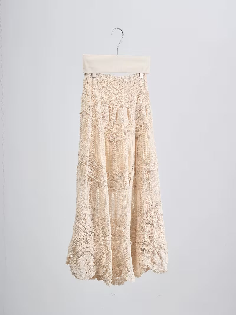 Saia maxi croché