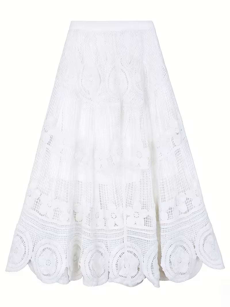 Saia maxi croché