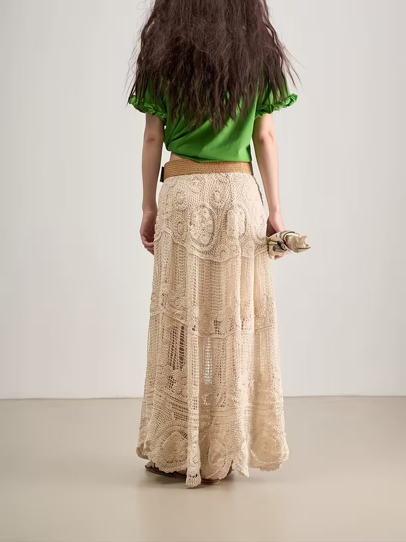 Saia maxi croché