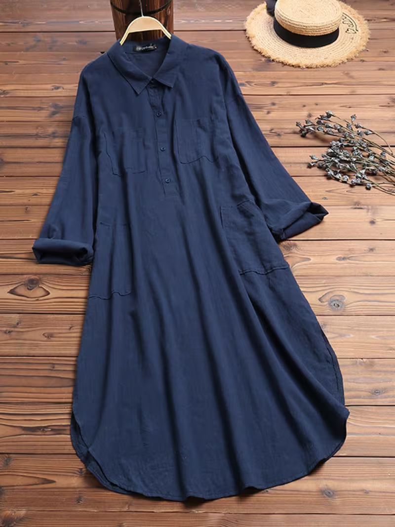 Vestido camiseiro oversized