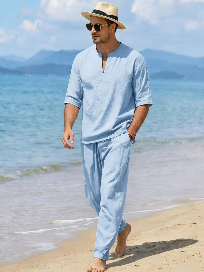 Conjunto t-shirt e calças