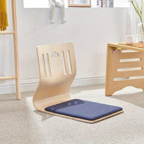 Conjunto de cadeira de cho japonesa com almofada de tatami e mesa de kotatsu sem pernas 