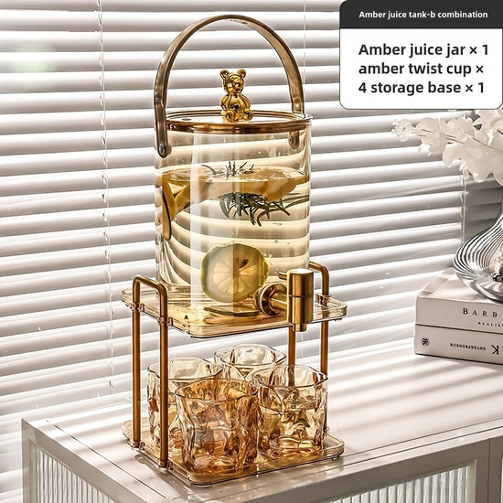 Jarra de vidro leve com torneira