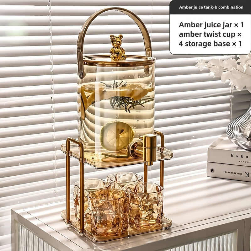 Jarra de vidro leve com torneira