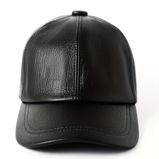 Chapu de baseball em pele de ovelha genuna para homem ajustvel estilo vintage  Ideal para conduzir caar e pescar  Presente perfeito para o Dia do Pai e Natal adequado para todas as estaes sem bateria